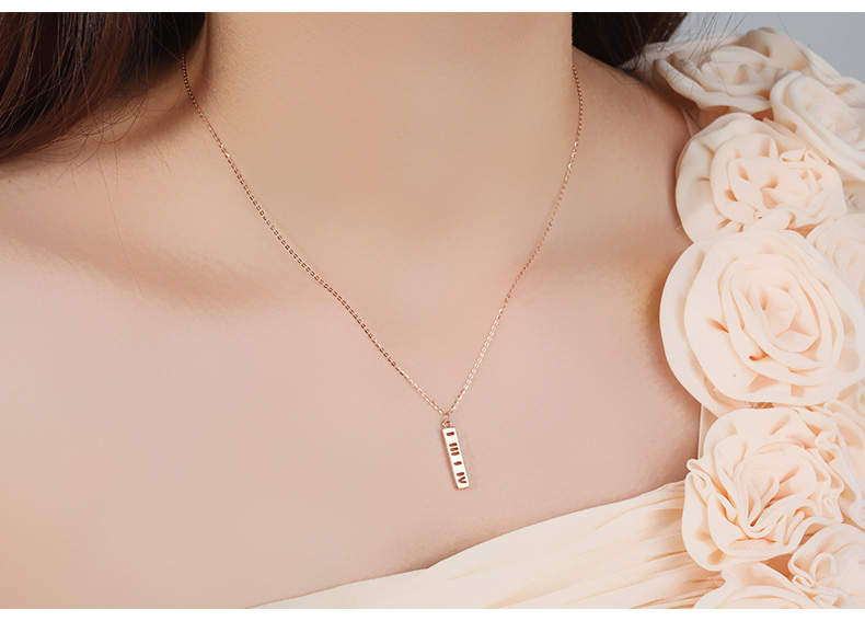 18k金女款一生一世项链套链