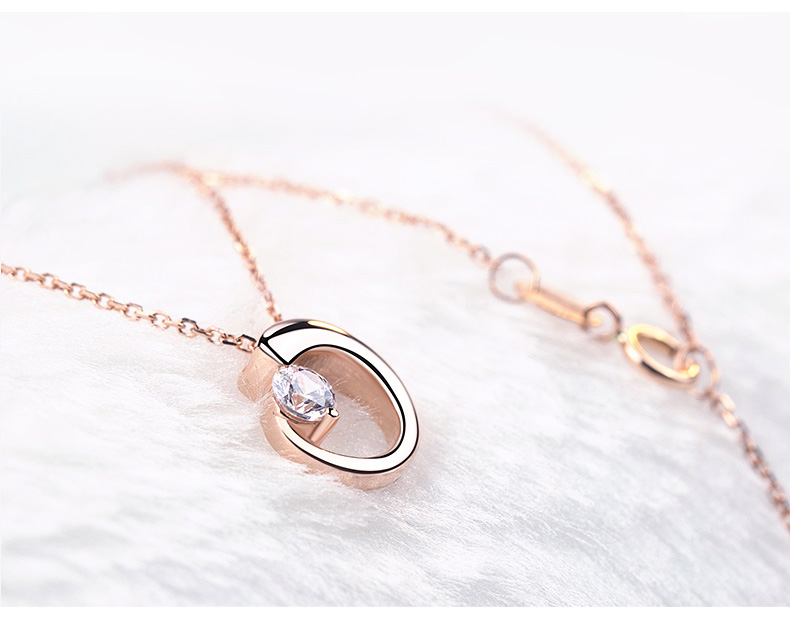 玫瑰金锁骨链子