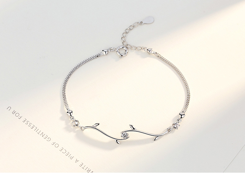 韩版简约个性纯银手链女