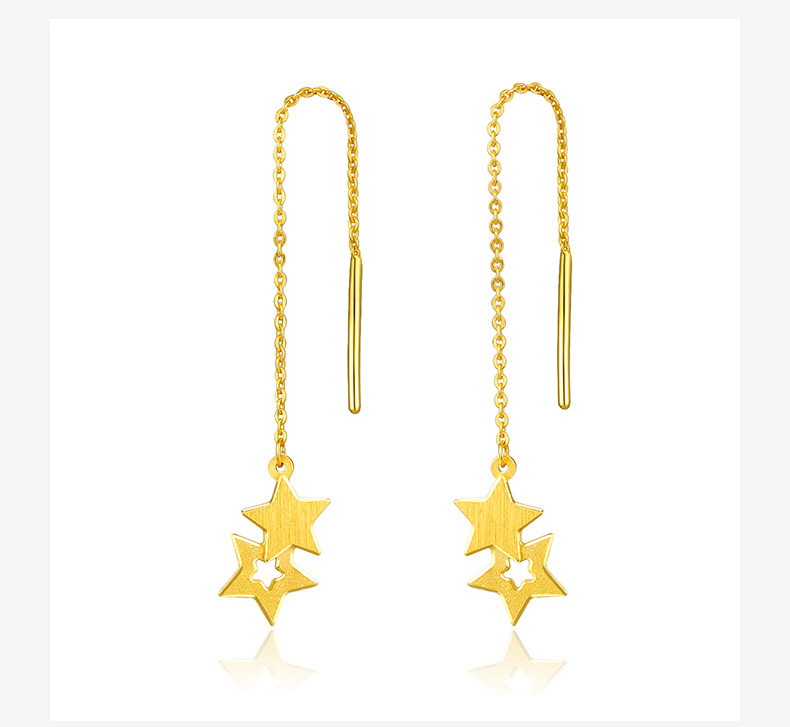 黄金星星耳线