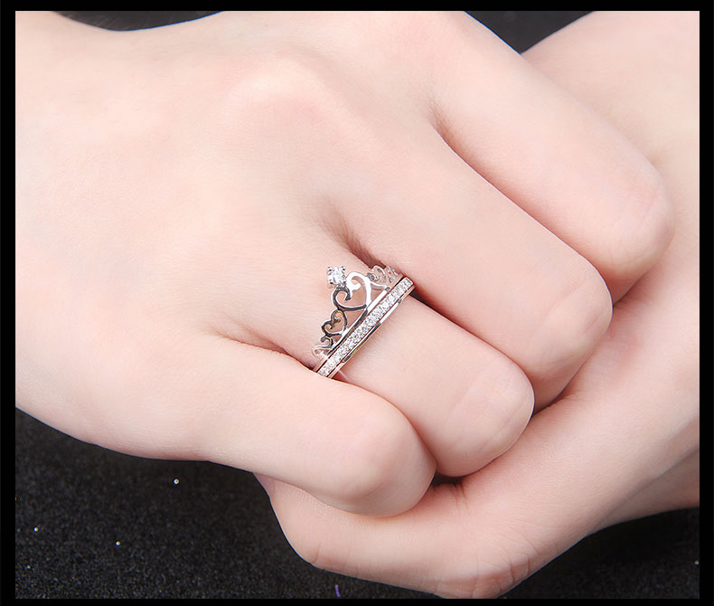 定制铂金玫瑰金情侣对戒