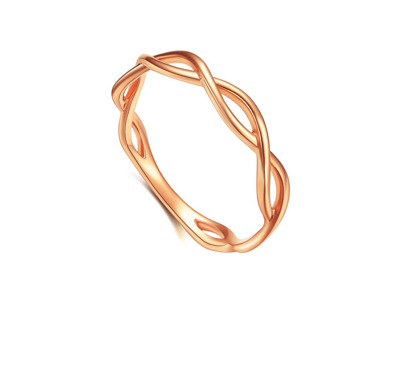 18K金玫瑰金戒指