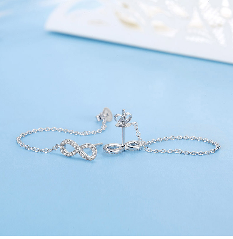 白18K金钻石耳钉