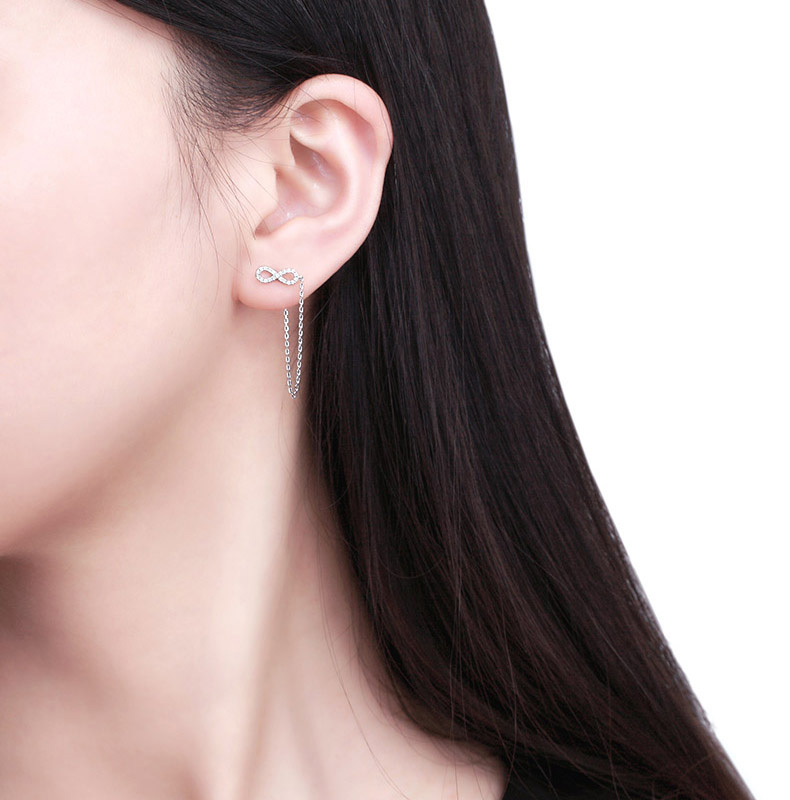 白18K金钻石耳饰