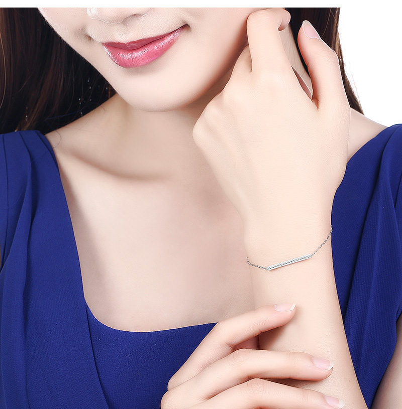 18K金群镶钻石手链