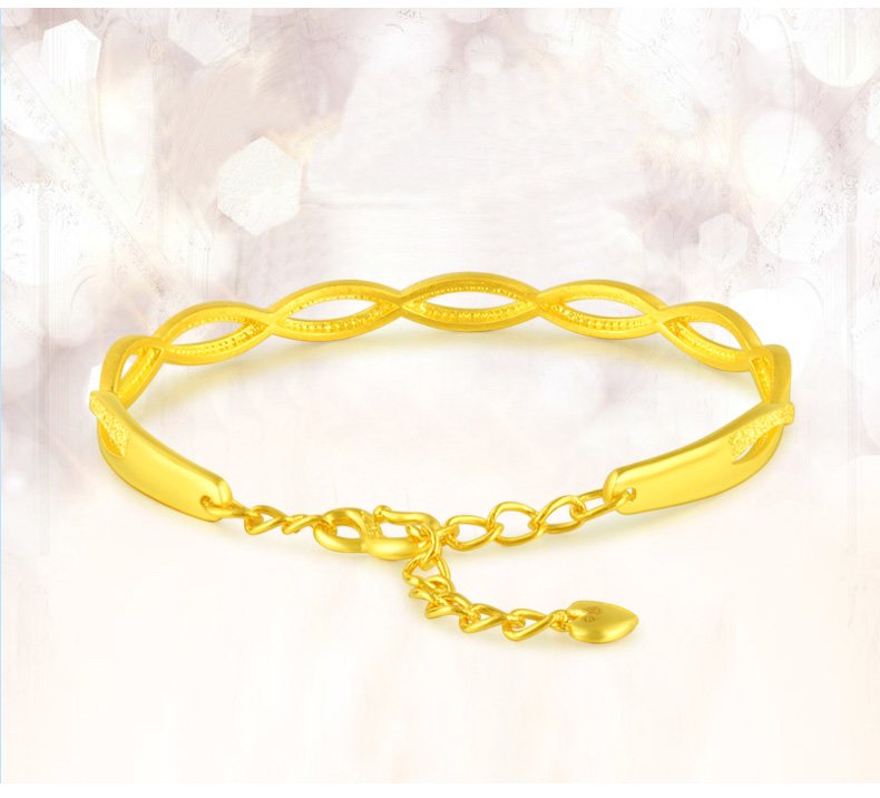 足金999实心镂空镯子