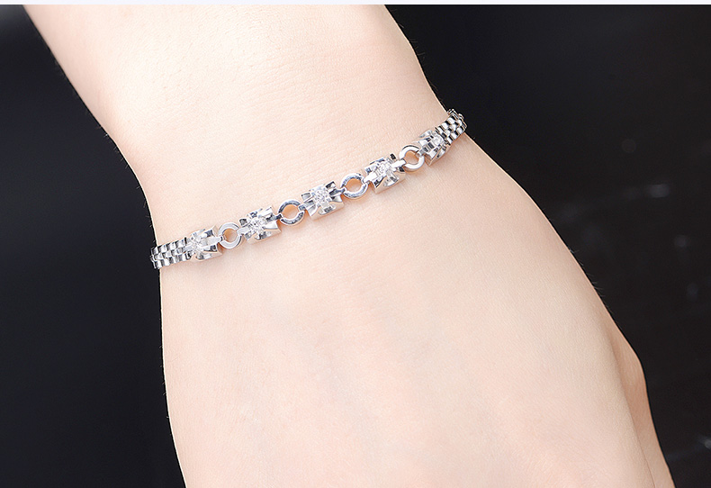 玫瑰金钻石手链