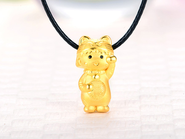 小丸子黄金吊坠