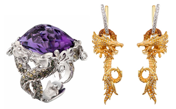 Circulos de Fuego 白金戒指，Circulos de Fuego 金质耳坠