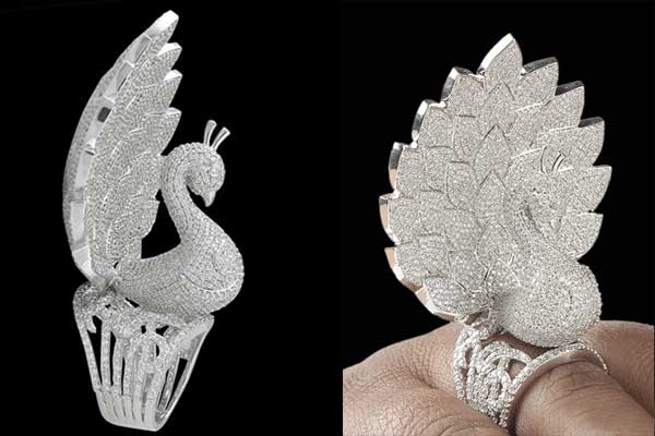 女款白18K金/铂金项链结婚克拉效果/爱之花火 20分IJ色1克拉效果