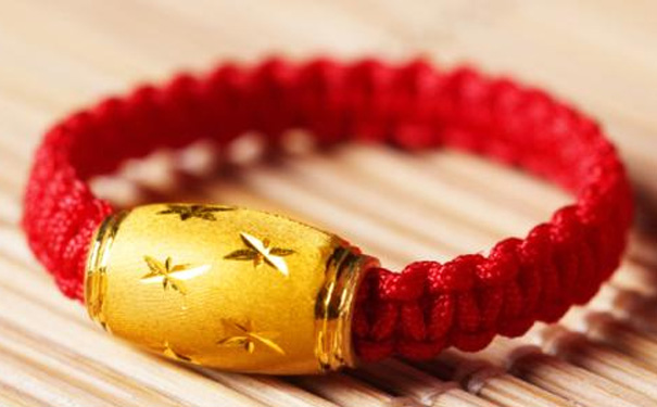 椭圆形黄金转运珠