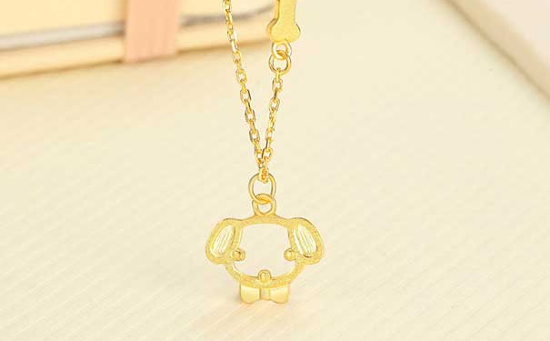 小狗黄金项链