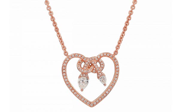 Infinite Knot 玫瑰金挂坠项链