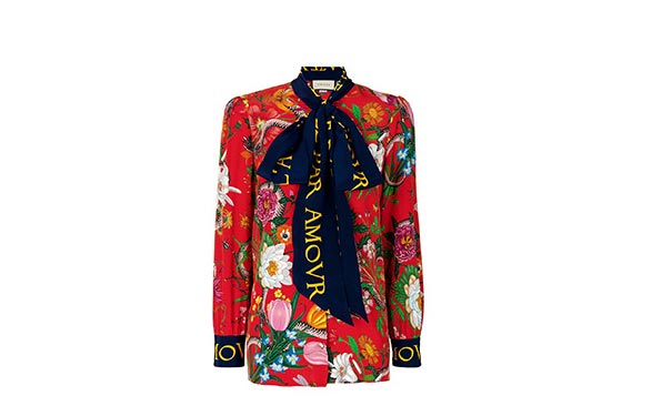 Gucci L'Aveugle Par Amour 花卉罩衫