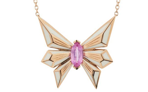 玫瑰金挂坠项链