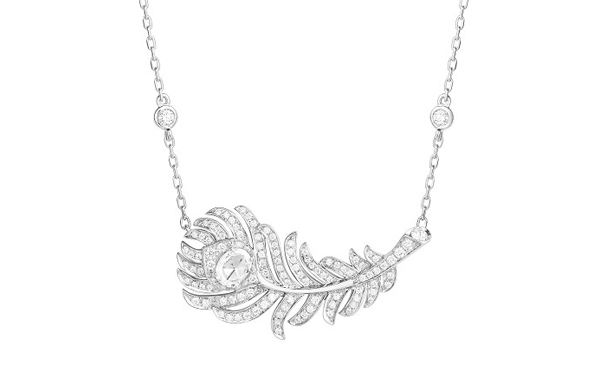 Plume de Paon 白金挂坠项链