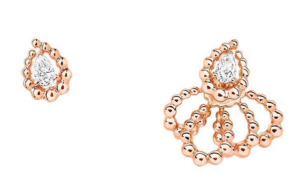 玫瑰金耳钉