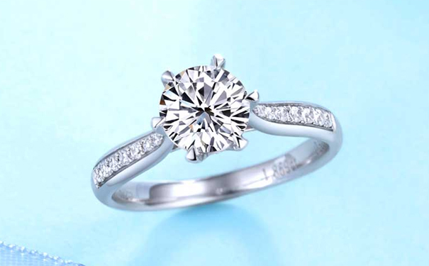  PT950铂金钻石婚戒图片