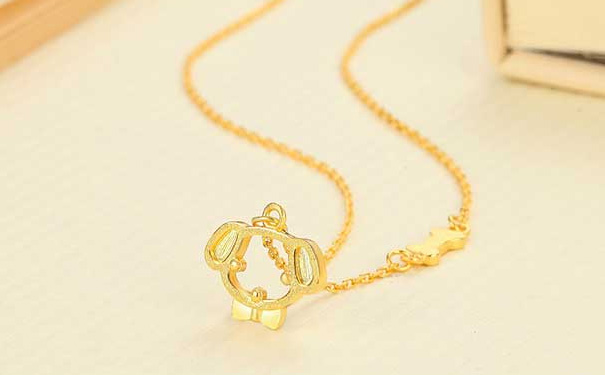 萌小汪金项链