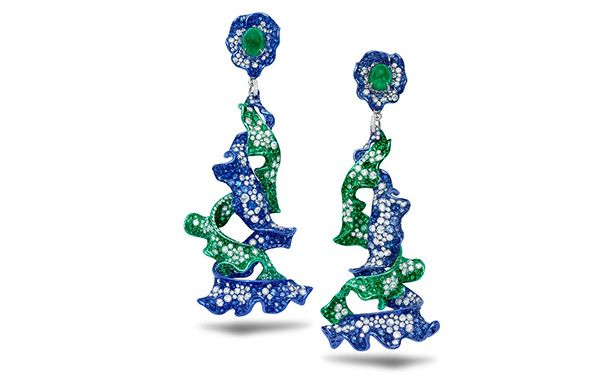 Parisa 白金耳坠，by Neha Dani