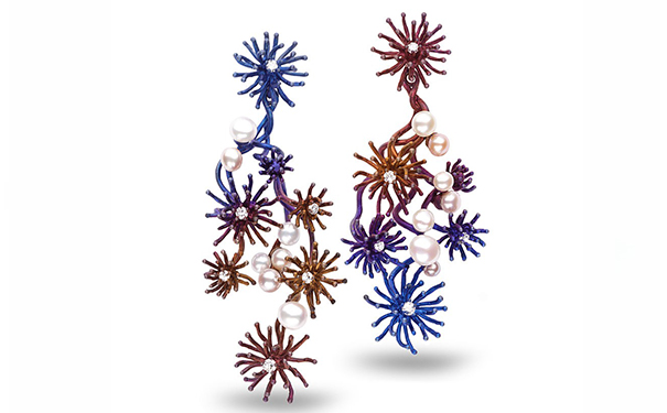 Myra 白金耳坠，by Neha Dani