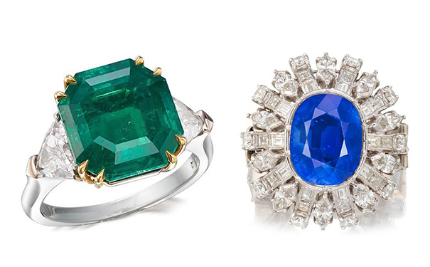 多颗罕见的贵重彩色宝石