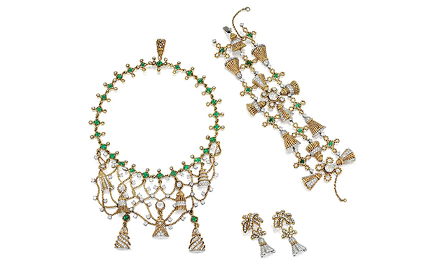 『Lot 7』祖母绿钻石项链套装，by Jean Schlumberger