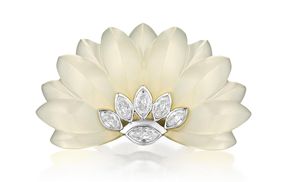 『Lot 60』白玉髓镶钻胸针