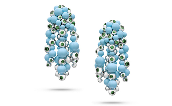 Gaïa 白金耳坠，by de Grisogono