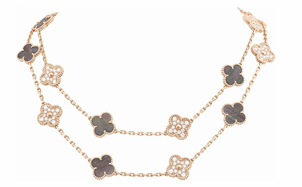 Vintage Alhambra 玫瑰金长项链