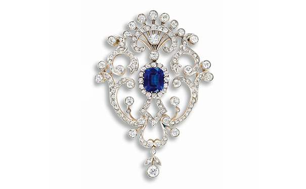 『Lot 609』蓝宝石胸针