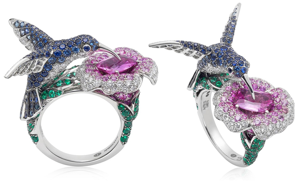 宝诗龙蜂鸟戒指