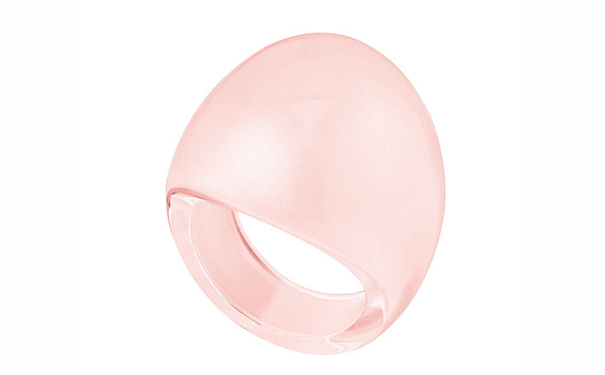 浅粉色Cabochon 水晶戒指