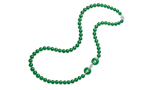 『Lot 2091』翡翠和钻石项链
