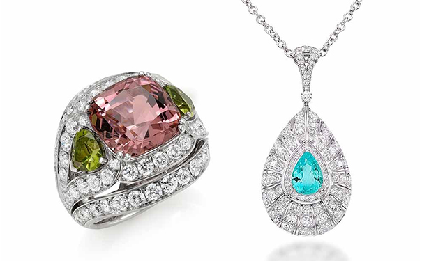 鸡尾酒戒指和挂坠项链 鸡尾酒戒指和挂坠项链