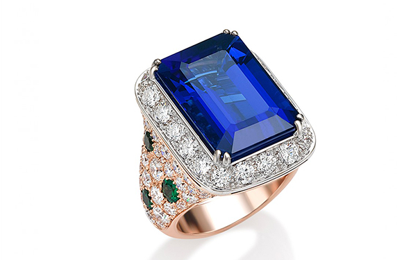 阶梯形切割坦桑石 阶梯形切割坦桑石