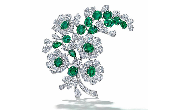 『Lot 148』祖母绿和钻石胸针