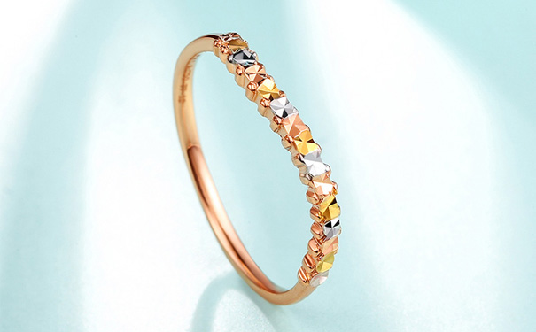 多色玫瑰金戒指