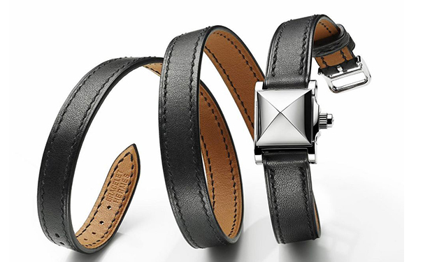 小牛皮黑色表带