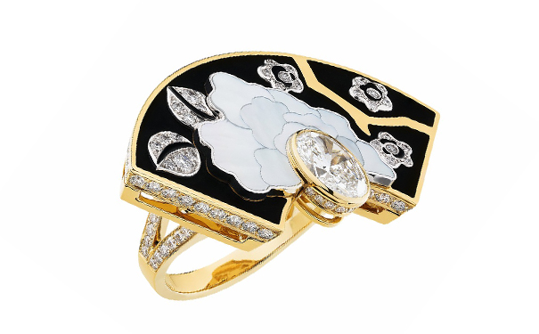 FLEUR DE LAQUE 金质戒指