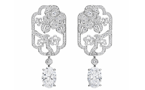 FLEUR DE DIAMANT 白金耳坠