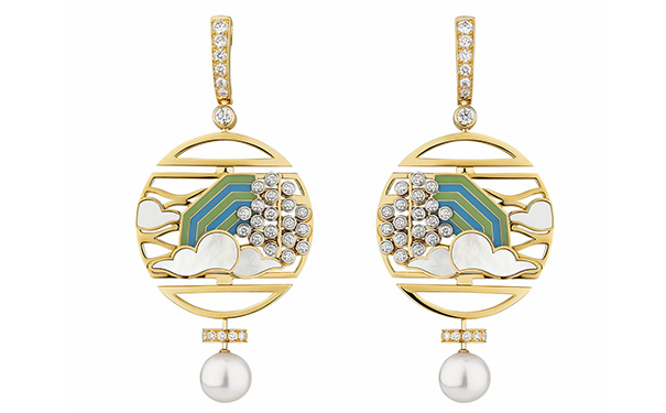 VIBRATION MINÉRALE 金质耳环