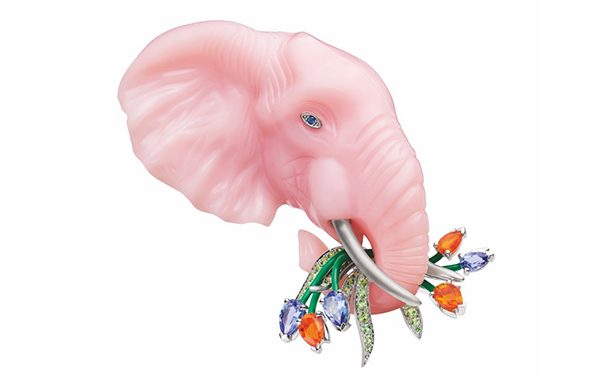 粉色蛋白石雕刻制作