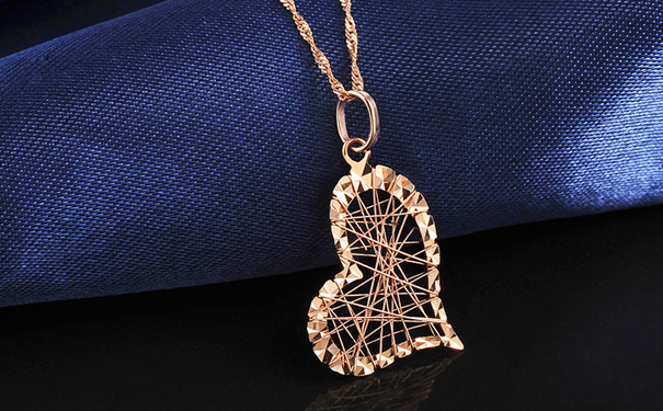 一网情深18k玫瑰金项链