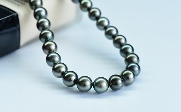 珠串黑珍珠项链