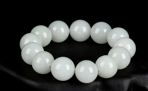 羊脂白玉珠串手链