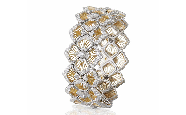 花朵Artemisia 白金手镯