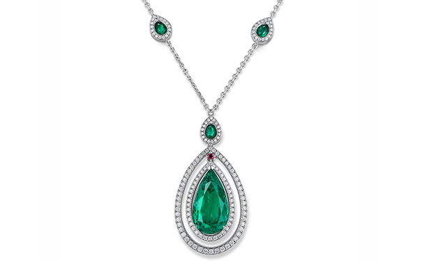 Glowing Ember 铂金挂坠项链