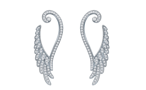 Wings Embrace 白金耳坠