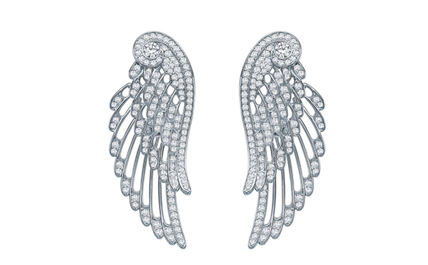 Wings Embrace 白金耳坠
